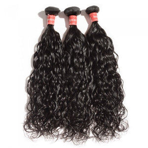 PREMIUM QUALITY 10-30 inches Natural wavy 100% Virgin Malaysian hair Colour 1B Natural Black