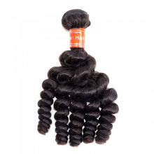 Load image into Gallery viewer, PREMIUM QUALITY 10-26 inches Funmi Egg curls 100% Virgin Malaysian human hair colour 1B Natural Black
