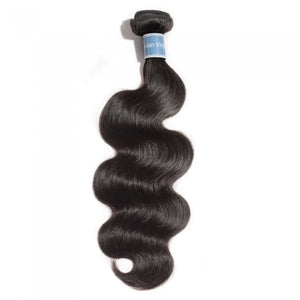 PREMIUM QUALITY 10-30 Inches Body Wave 100% Peruvian Human Hair 1B Natural Black