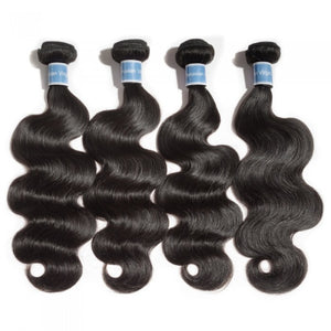 PREMIUM QUALITY 10-30 Inches Body Wave 100% Peruvian Human Hair 1B Natural Black
