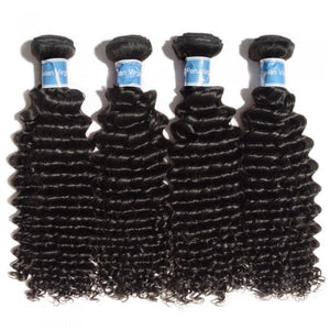 PREMIUM QUALITY 10-30 Inches Deep Wave 100% Virgin Peruvian Hair 1B Natural Black