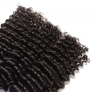 PREMIUM QUALITY 10-30 Inches Deep Wave 100% Virgin Peruvian Hair 1B Natural Black