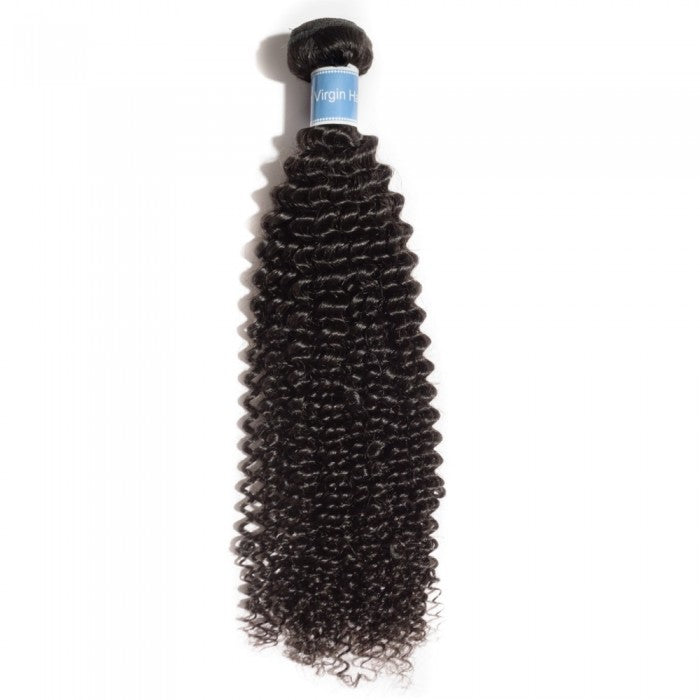 PREMIUM QUALITY 10-30 Inches Kinky Curly 100% Peruvian Human Hair 1B Natural Black
