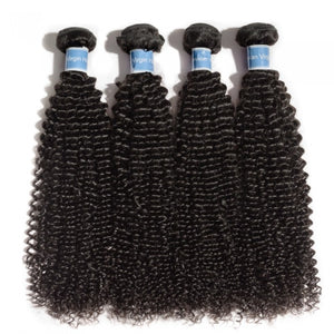 PREMIUM QUALITY 10-30 Inches Kinky Curly 100% Peruvian Human Hair 1B Natural Black