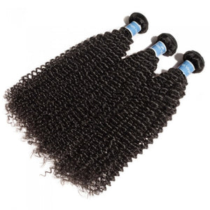 PREMIUM QUALITY 10-30 Inches Kinky Curly 100% Peruvian Human Hair 1B Natural Black