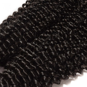 PREMIUM QUALITY 10-30 Inches Kinky Curly 100% Peruvian Human Hair 1B Natural Black