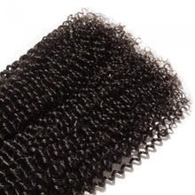 Load image into Gallery viewer, PREMIUM QUALITY 10-30 Inches Kinky Curly 100% Peruvian Human Hair 1B Natural Black
