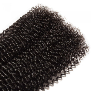 PREMIUM QUALITY 10-30 Inches Kinky Curly 100% Peruvian Human Hair 1B Natural Black