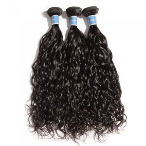 PREMIUM QUALITY 10-30 Inches Natural Wavy 100% Virgin Peruvian Hair 1B Natural Black