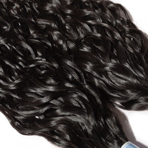 PREMIUM QUALITY 10-30 Inches Natural Wavy 100% Virgin Peruvian Hair 1B Natural Black