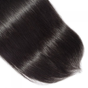 PREMIUM QUALITY 10-30 Inches Straight 100% Virgin Peruvian Human Hair 1B Natural Black