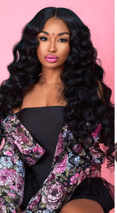 PREMIUM QUALITY 10-30 Inches Loose Wave 100% Indian Human Hair 1B Natural Black