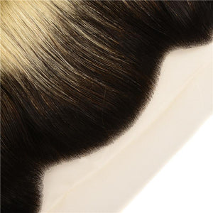 PREMIUM QUALITY 10-20 Inches 13" x 4" Body wave Free Part Full frontal Lace Closure #1B/613