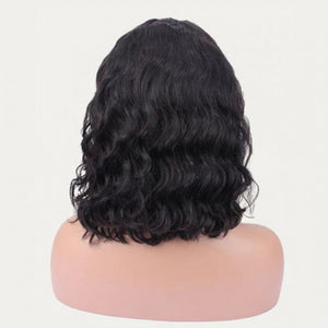 PREMIUM QUALITY #1B  10"- 16 inches" Pre-Plucked 150% Density Body wave HD Transparent Top Quality Swiss Lace Human Hair, Free Part 13x6 Lace Front Wigs