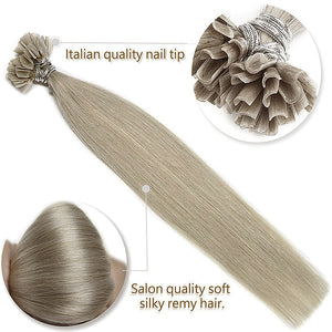 PREMIUM QUALITY 16-24 Inches Straight Nail Tip Remy Human Hair Extensions colour #18 Chocolate brown