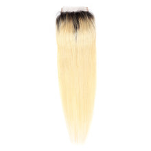 Load image into Gallery viewer, PREMIUM QUALITY 10-16 Inches 4&quot; x 4&quot; Free Part Straight Lace Closure #1B/613
