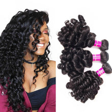 Load image into Gallery viewer, PREMIUM QUALITY 12-26 inches Funmi Egg curls 100% Virgin Indian Hair colur 1B Natural Black
