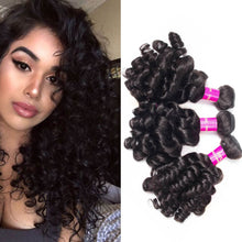 Load image into Gallery viewer, PREMIUM QUALITY 10-26 inches Funmi Egg curls 100% Virgin Malaysian human hair colour 1B Natural Black
