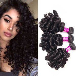 PREMIUM QUALITY 10-26 inches Funmi Egg curls 100% Virgin Malaysian human hair colour 1B Natural Black