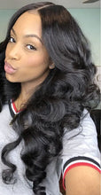 Load image into Gallery viewer, PREMIUM QUALITY 10-30 Inches Loose Wave 100% Brazilian Human Hair Colour 1B Natural Black
