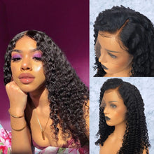 Load image into Gallery viewer, PREMIUM QUALITY #1B 14-24 Inches 13x6 Full Frontal Lace Wig 14-24 Inches Deep Curly wig
