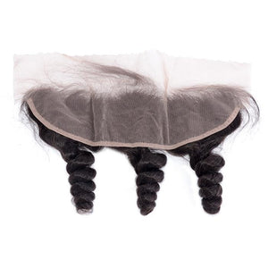 Loose wave full frontal closure 13x4 width, ear to ear.