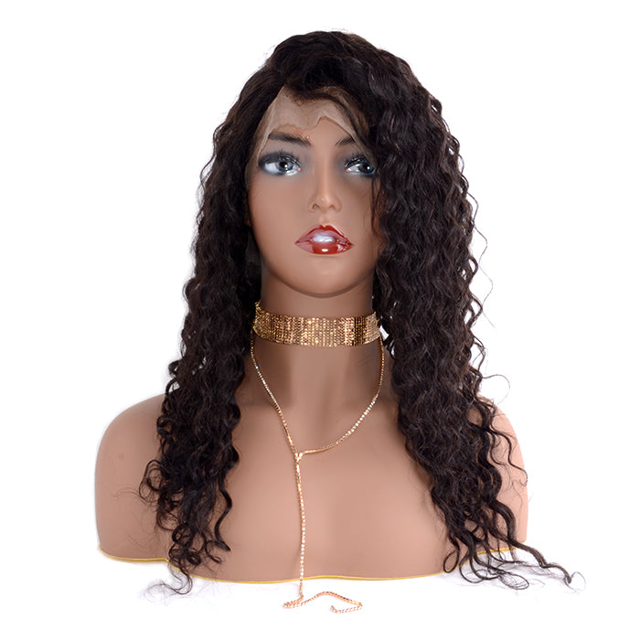 PREMIUM QUALITY #1B 14-24 Inches 13x6 Full Frontal Lace Wig 14-24 Inches Deep Curly wig
