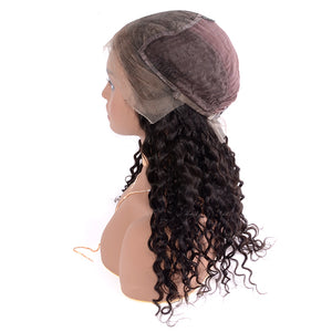 PREMIUM QUALITY #1B 14-24 Inches 13x6 Full Frontal Lace Wig 14-24 Inches Deep Curly wig