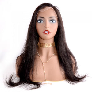PREMIUM QUALITY #1B  Undetectable Transparent Full Lace Wig 12-22 Inches Straight Brazilian wig