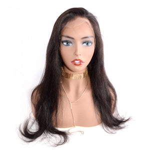 PREMIUM QUALITY #1B  Undetectable Transparent Full Lace Wig 12-22 Inches Straight Brazilian wig