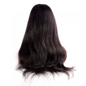 PREMIUM QUALITY #1B  Undetectable Transparent Full Lace Wig 12-22 Inches Straight Brazilian wig
