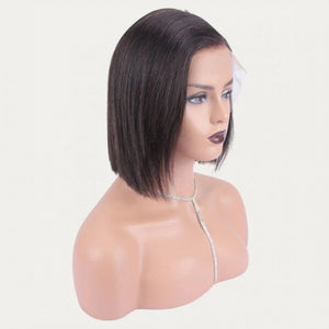 PREMIUM QUALITY #1B HD Undetectable Transparent Straight Lace Front Wig