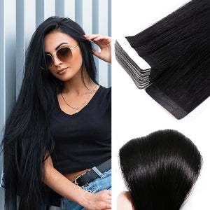 PREMIUM QUALITY 16-24 Inches Straight Nail Tip Remy Human Hair Extensions colour #1 Jet Black