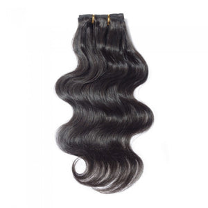 LUXURY PLATINUM 16 to 26 Inches #1B Jet Black 10 pieces Body wave Clip In Human Hair Extensions
