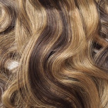Load image into Gallery viewer, LUXURY PLATINUM 16 to 26 Inches Colour #4/27 Light brown 10 pieces Straight Clip In Human Hair Extensions
