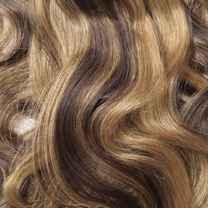LUXURY PLATINUM 16 to 26 Inches Colour #4/27 Light brown 10 pieces Straight Clip In Human Hair Extensions