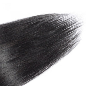 LUXURY PLATINUM 16 to 26 Inches #1B Jet Black 10 pieces Straight Clip In Human Hair Extensions