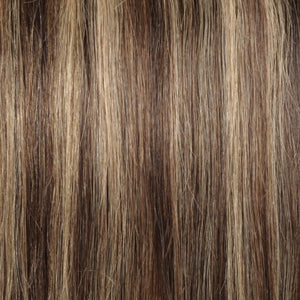 LUXURY PLATINUM 16 to 26 Inches Colour #4/27 Light brown 10 pieces Straight Clip In Human Hair Extensions