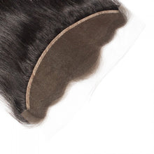 Load image into Gallery viewer, PREMIUM QUALITY 10-20 Inches 13&quot; x 4&quot; Straight Free Part Full frontal Lace Closure #1B Natural Black
