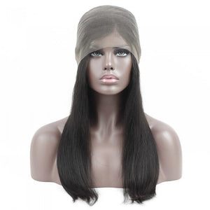 PREMIUM QUALITY #1B Full Lace Lace Wig 14-24 Inches Straight Brazilian hair