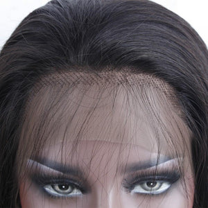 PREMIUM QUALITY #1B Full Lace Lace Wig 14-24 Inches Straight Brazilian hair