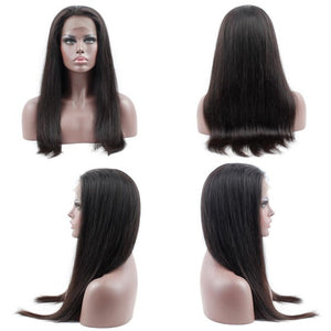 PREMIUM QUALITY #1B Full Lace Lace Wig 14-24 Inches Straight Brazilian hair
