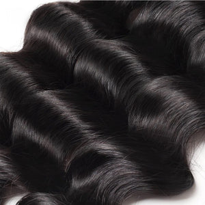 PREMIUM QUALITY 12-26 Inches Loose Deep wave 100% Virgin Peruvian Hair Colour 1B Natural Black