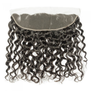 Loose wave full frontal closure 13x4 width, ear to ear. Natural wave