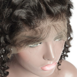 PREMIUM QUALITY 10-20 Inches 22" x 4"x 2" Deep wave #1B Natural Black 360 Lace Frontal