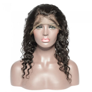 PREMIUM QUALITY 10-20 Inches 22" x 4"x 2" Loose wave #1B Natural Black 360 Lace Frontal