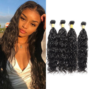 PREMIUM QUALITY 10-30 Inches Natural Wavy 100% Virgin Indian Hair 1B Natural Black