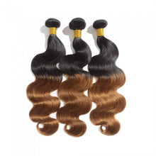 Load image into Gallery viewer, PREMIUM QUALITY LUXE WEFT 16-26 Inches Body Wave Ombre Human Hair Colour #1B/30
