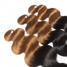 Load image into Gallery viewer, PREMIUM QUALITY LUXE WEFT 16-26 Inches Body Wave Ombre Human Hair Colour #1B/30
