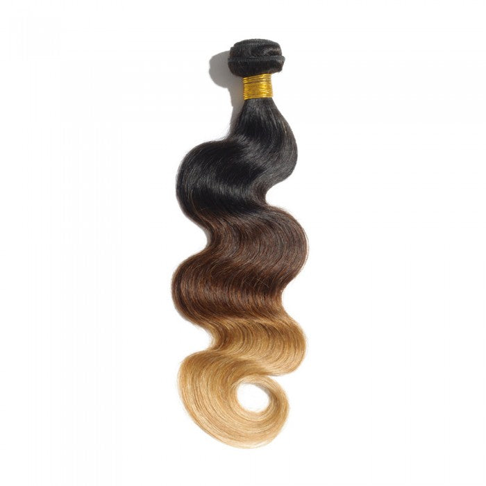 PREMIUM QUALITY LUXE WEFT 16-26 Inches Body Wave Ombre Human Hair Colour #1B/4/27